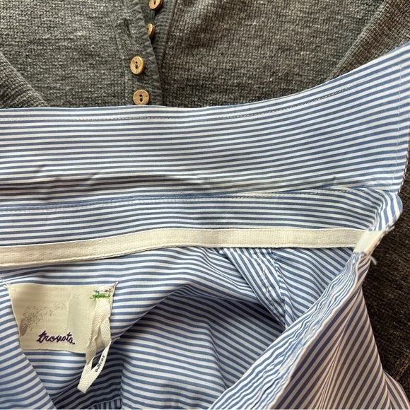 Trovata Birds of Paradis Valdir Shirt Blue Stripe Size L - Picture 8 of 10